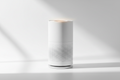 Modern white air purifier on a clean white background